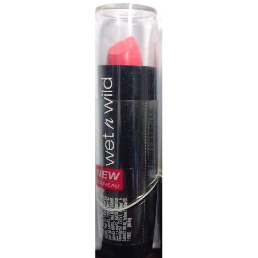 New Wet N Wild Silk Finish Lipstick 517C 15 Minutes Aflame Full Size Pink Makeup